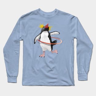 Hulahooping Penguin Long Sleeve T-Shirt